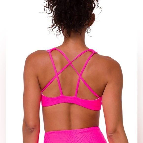 Onzie Hot Pink Yoga Bra - Picture 2 of 6